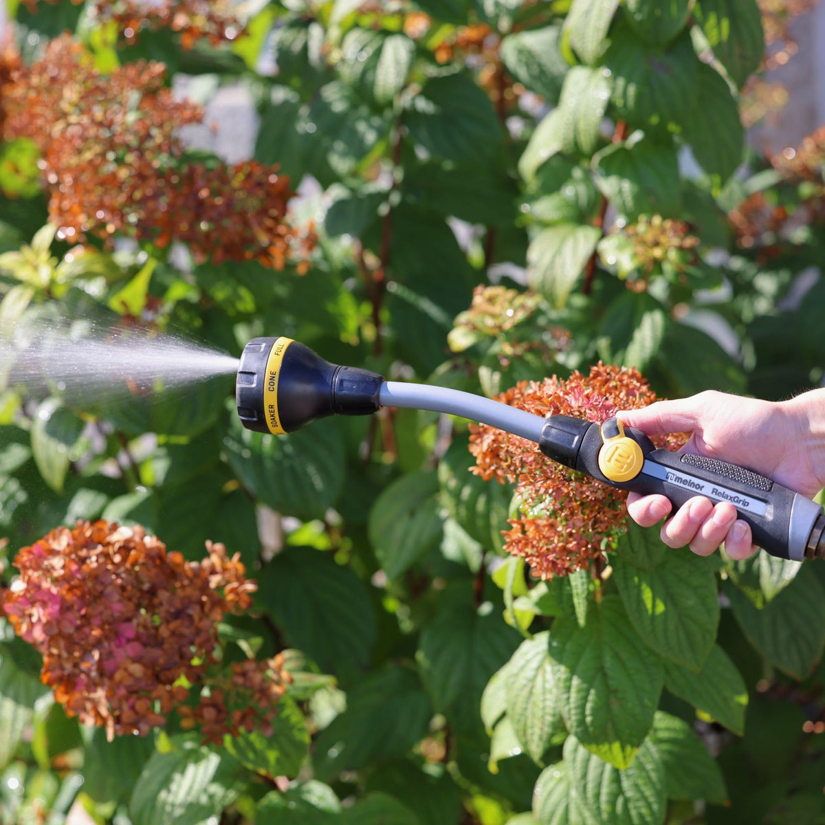 Melnor RelaxGrip arthritis-friendly design eases repetitive watering tasks