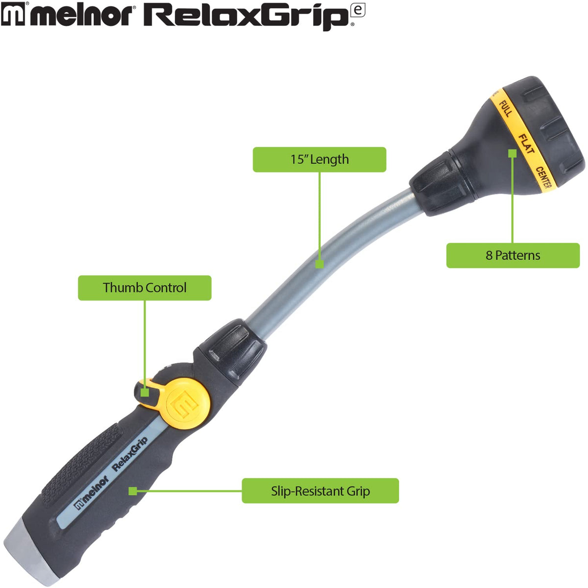 Melnor RelaxGrip supports deck cleaning with a gentle rinse option
