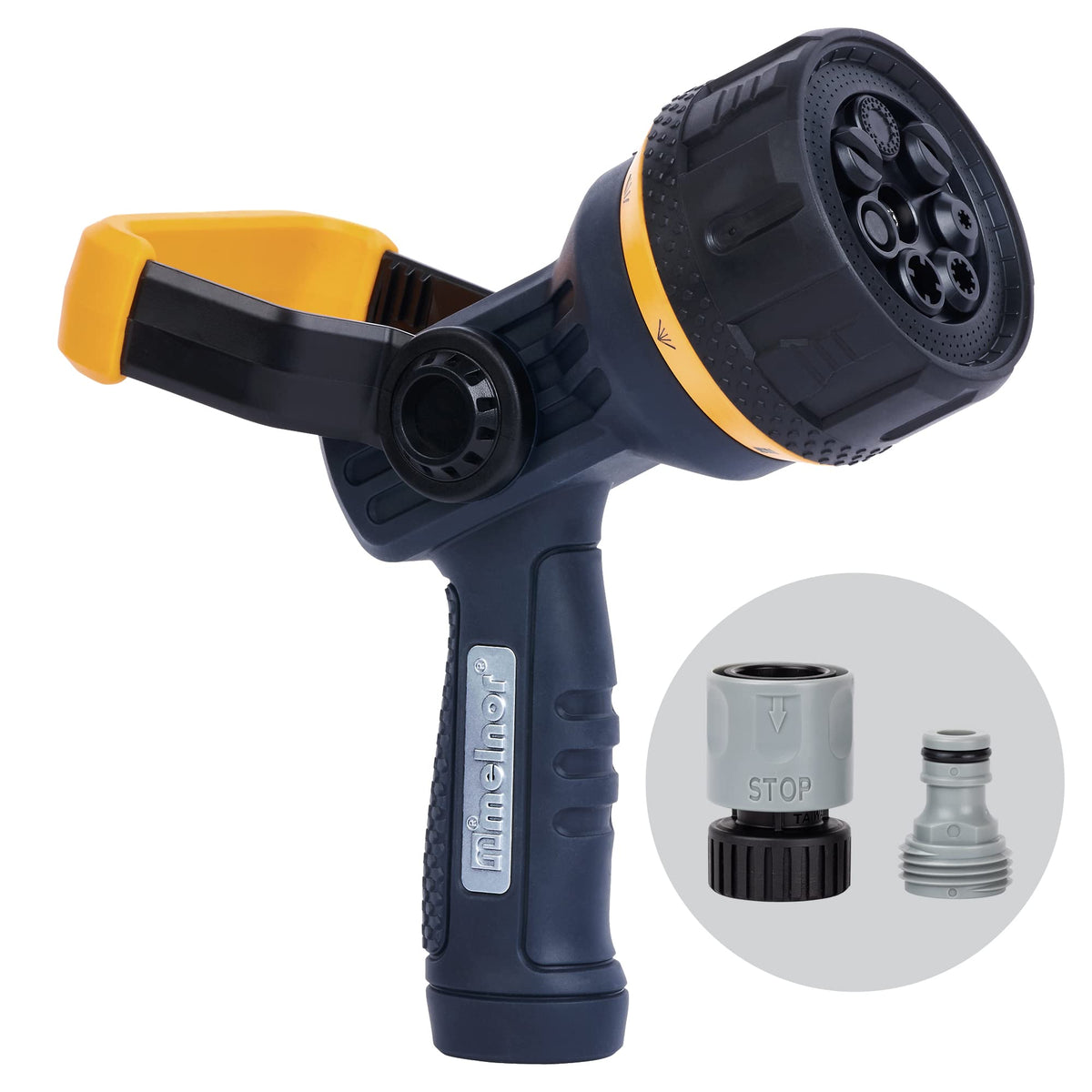 Melnor Torrent Fireman's Nozzle with quick-connect for fast, versatile home cleaning.