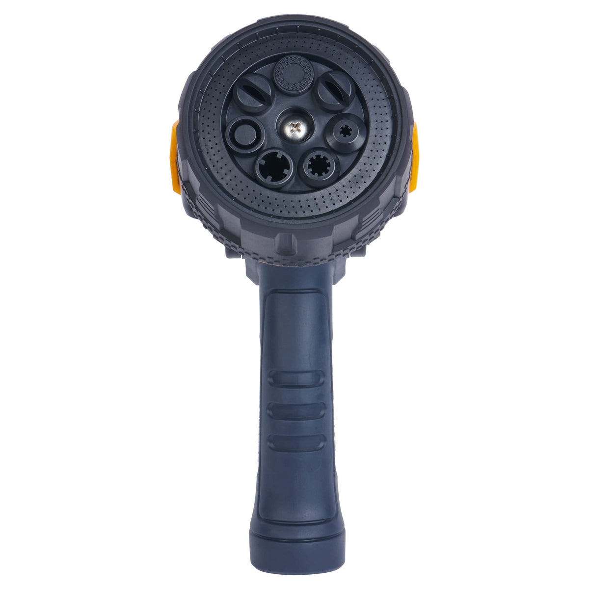 Metal core with rubber coating provides durable outdoor performance.