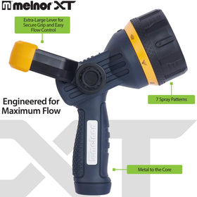 Seven-pattern Torrent nozzle enables flexible cleaning across surfaces.