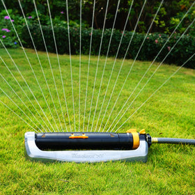 Melnor XT Turbo sprinkler quick-connect bundle enables fast, tool-free yard setup.