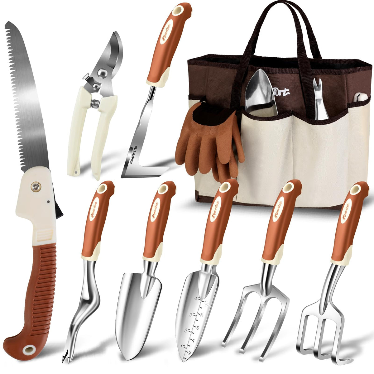 MelonArt folding saw for precise pruning in tight garden spaces