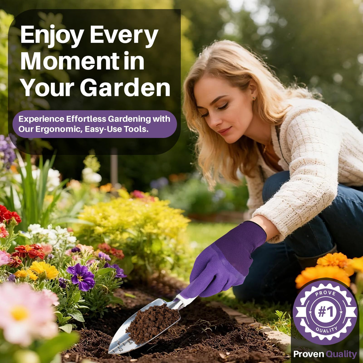 MelonArt serrated trowel handles digging and planting tasks with precision