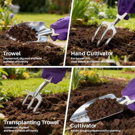MelonArt small trowel enables precise transplanting in tight spots