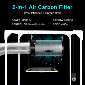 MELONFARM built-in 14 cm fan delivering quiet, steady airflow