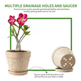 Melphoe indoor-outdoor 7inch plant pot suits gardens or shelves.