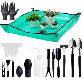 Melphoe mini garden tools set for precise potting and transplanting of succulents.