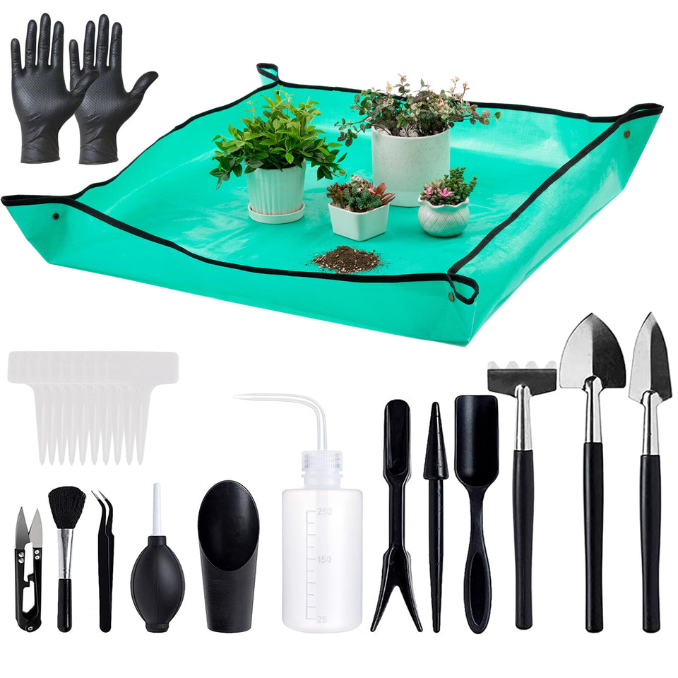 Melphoe mini garden tools set for precise potting and transplanting of succulents.