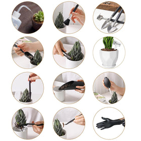 Melphoe thickened repotting mat for mess-free repotting on smooth surface.