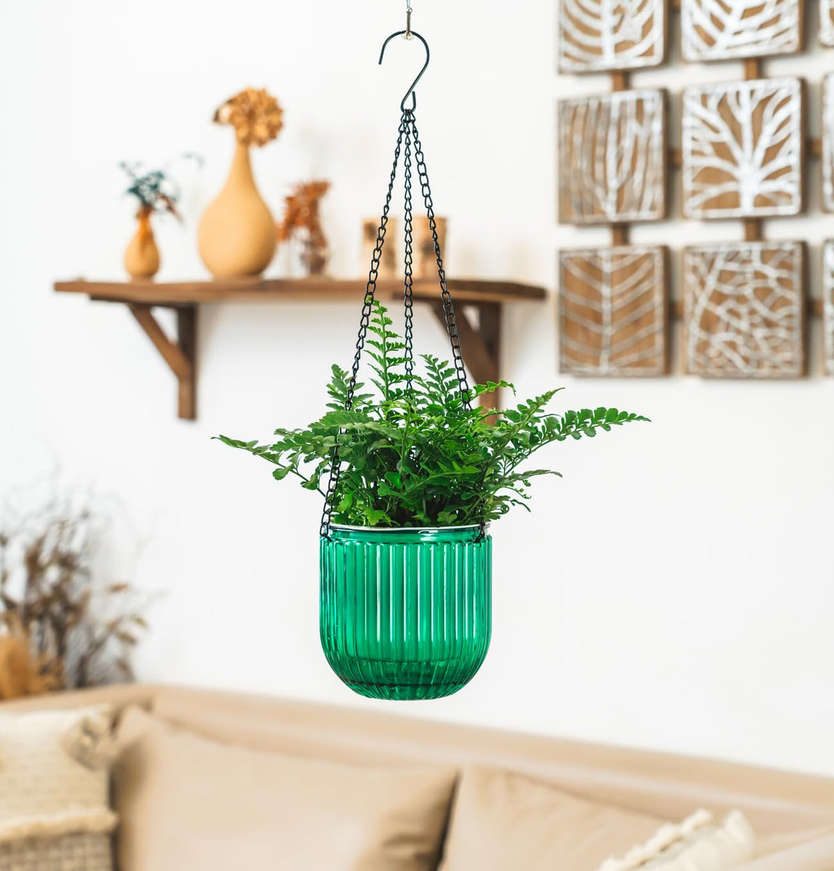 Melphoe emerald planter inner pot with drainage holes promoting air flow to roots