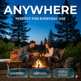 MELTIX outdoor fire starter cubes for campfires in wet conditions
