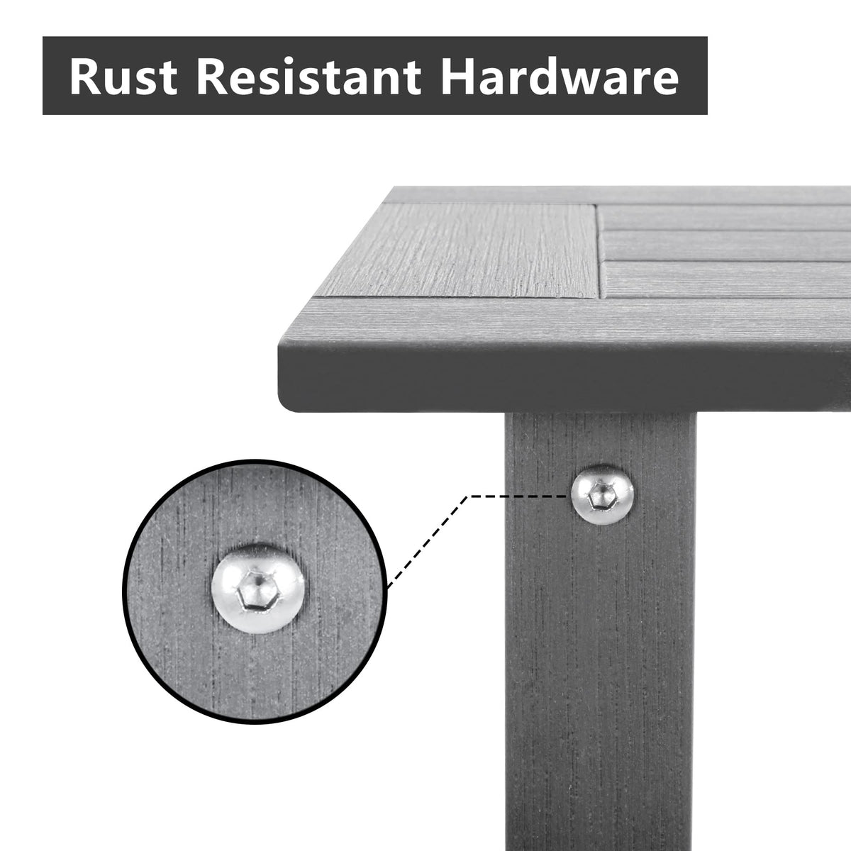 Meluvici double Adirondack side table lower deck storage adds extra hidden space.