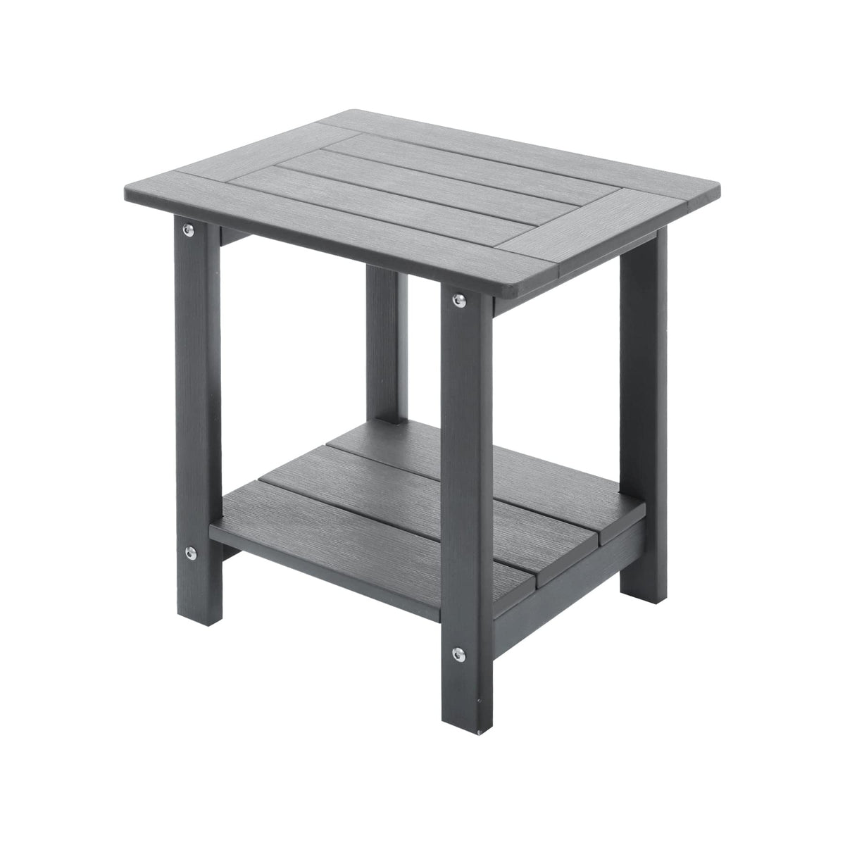 Meluvici double Adirondack side table top deck storage keeps essentials within reach.