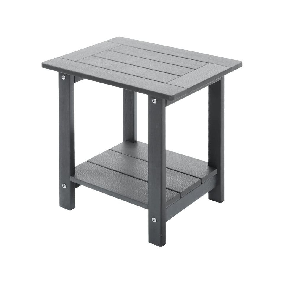 Meluvici double Adirondack side table top deck storage keeps essentials within reach.