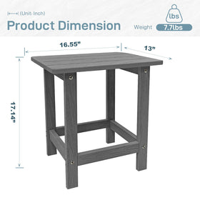 Meluvici outdoor table, durable patio table supporting up to 300 lbs for beverages.