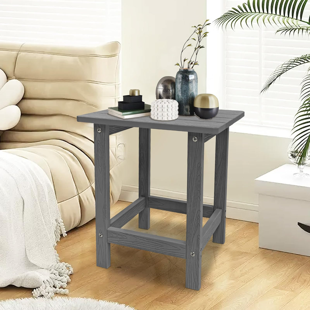 Meluvici Adirondack side table, quick assembly in under 5 minutes.