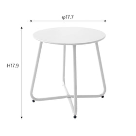 Meluvici patio side table resists scratches and UV, keeping finish fresh.