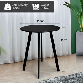 Meluvici indoor-outdoor versatile table complements living room or patio décor.