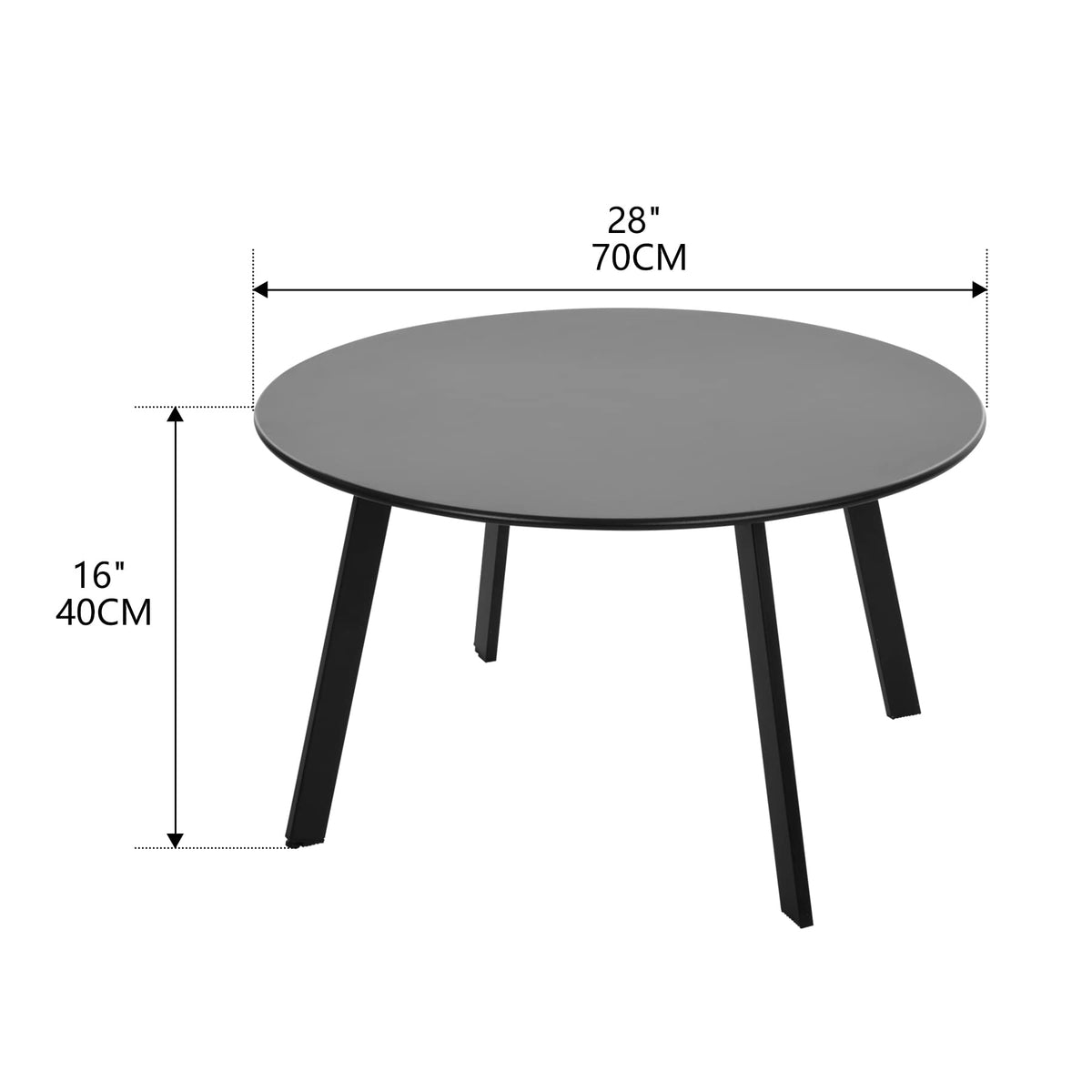 Meluvici outdoor table with weather-resistant coating stands up to the elements
