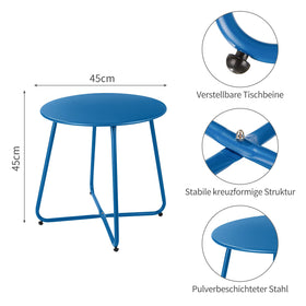 Meluvici patio side table X-shaped frame providing sturdy outdoor support.