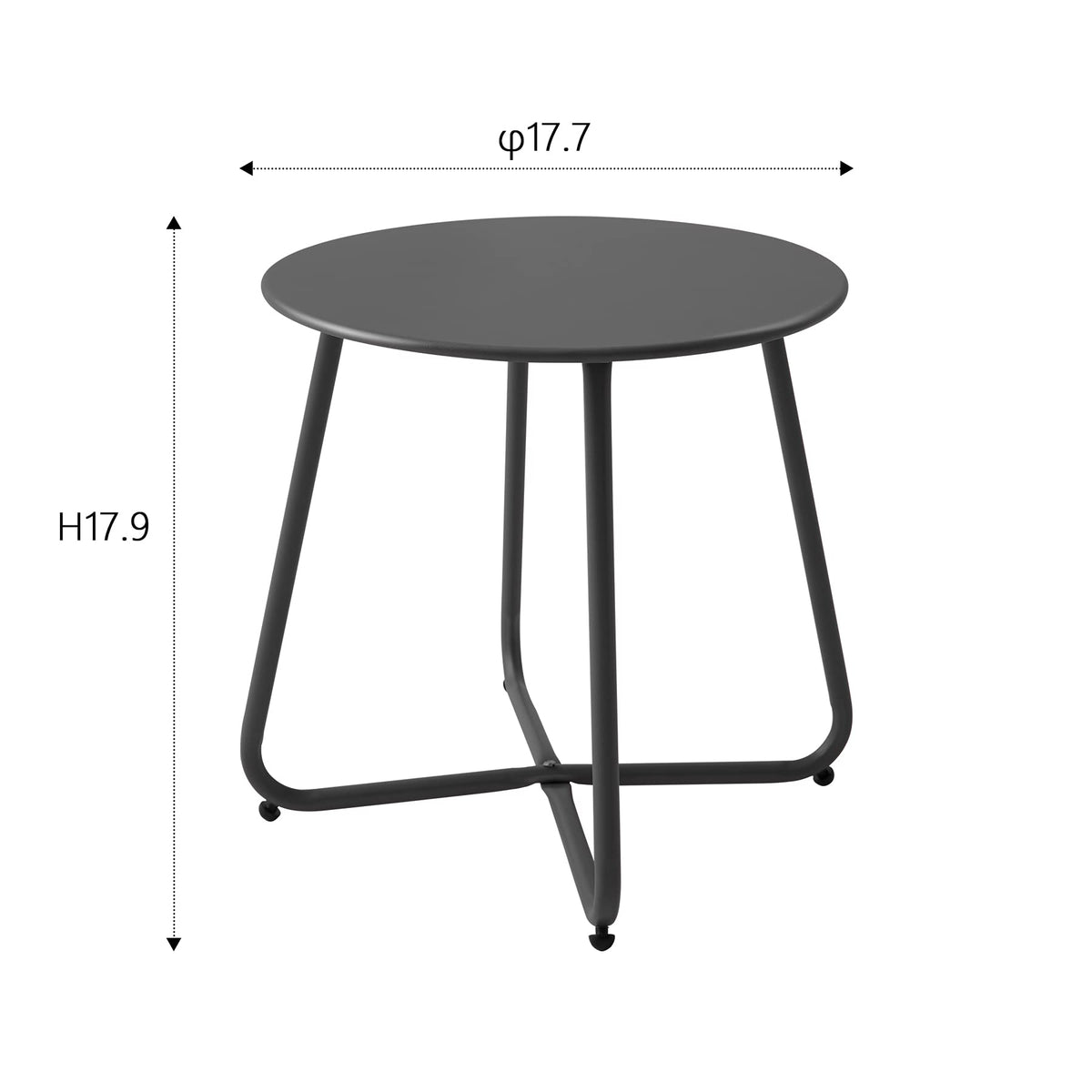 Meluvici Patio small side table with anti-scratch coating for patio surfaces.