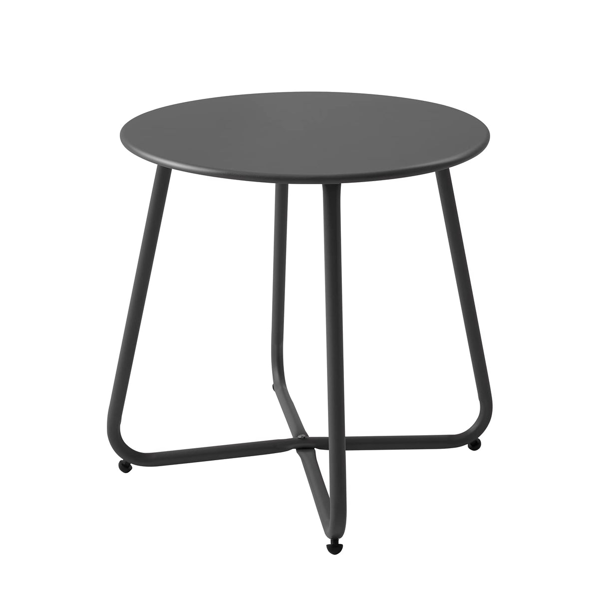Meluvici Patio small side table round top view, weather-resistant outdoor use.