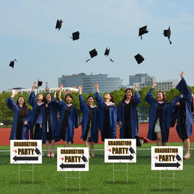 Memorywuu black and white graduation sign suitable for any theme.