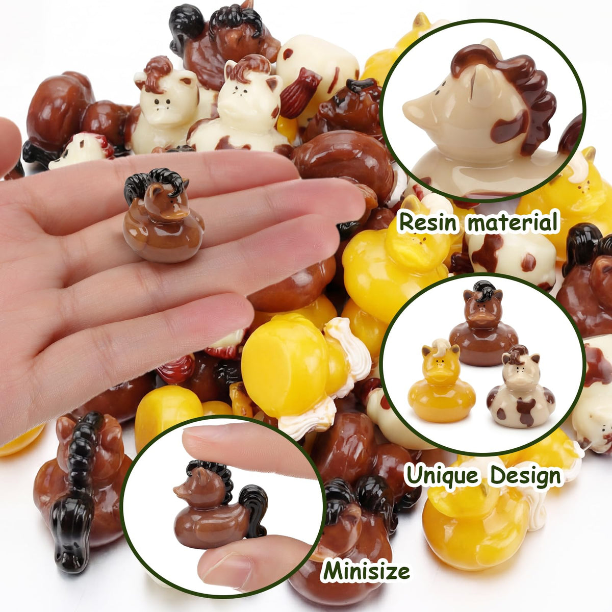 Memorywuu horse race-themed resin duck figure for party decor.