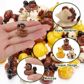 Memorywuu horse race-themed resin duck figure for party decor.