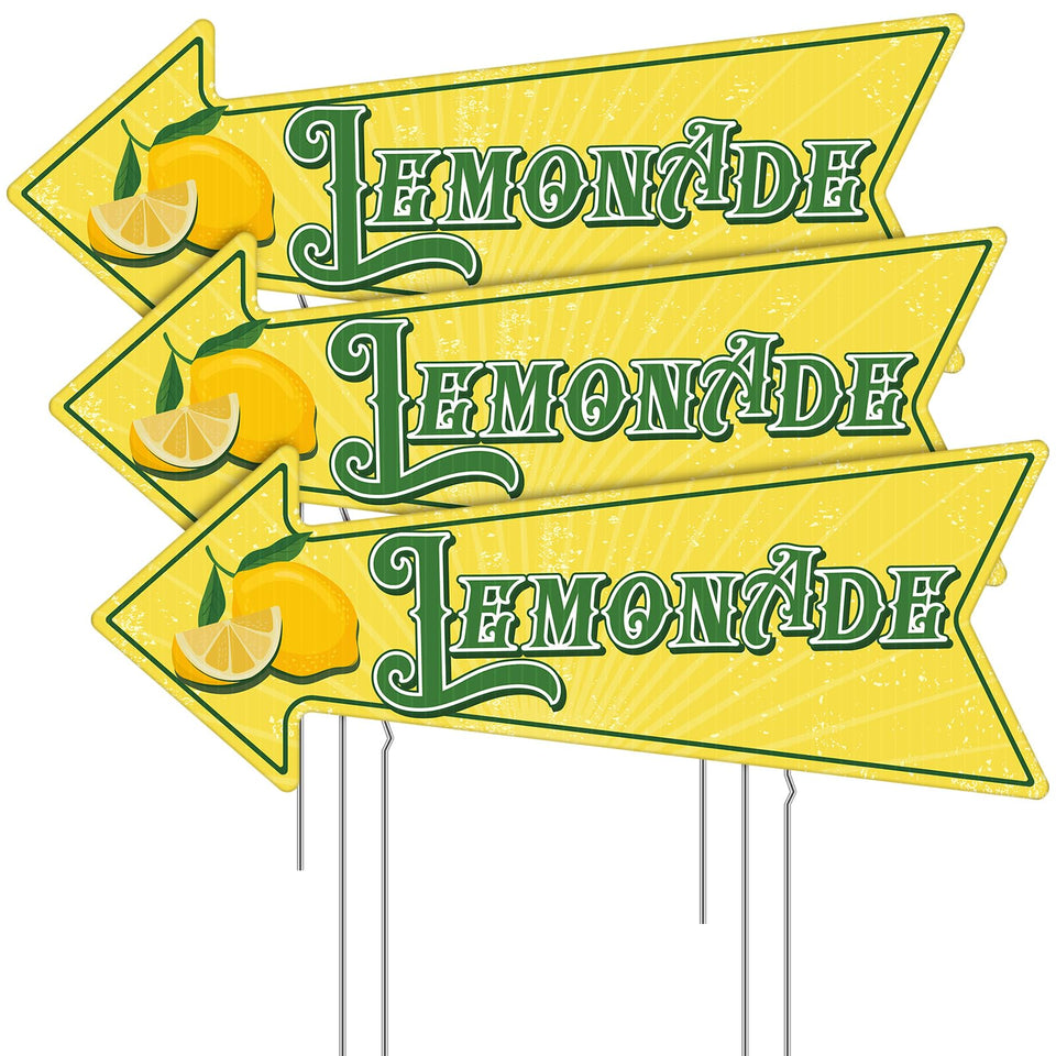 Memorywuu lemonade stand arrow sign front view boosts outdoor visibility.