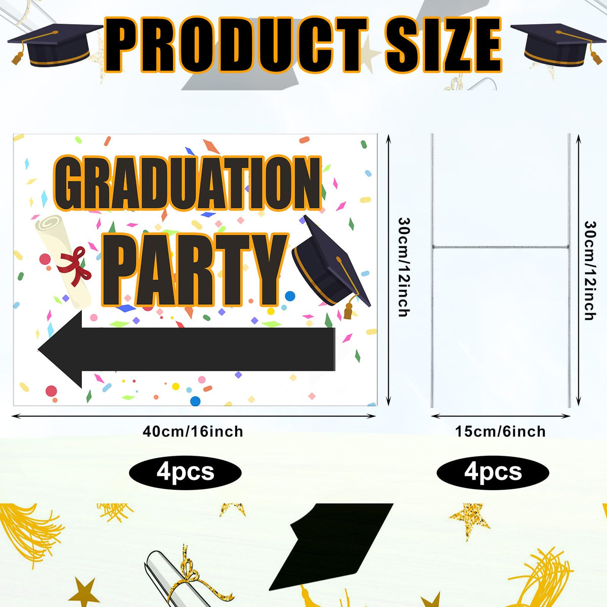 Memorywuu metal stakes paired with yard signs for sturdy ground support.
