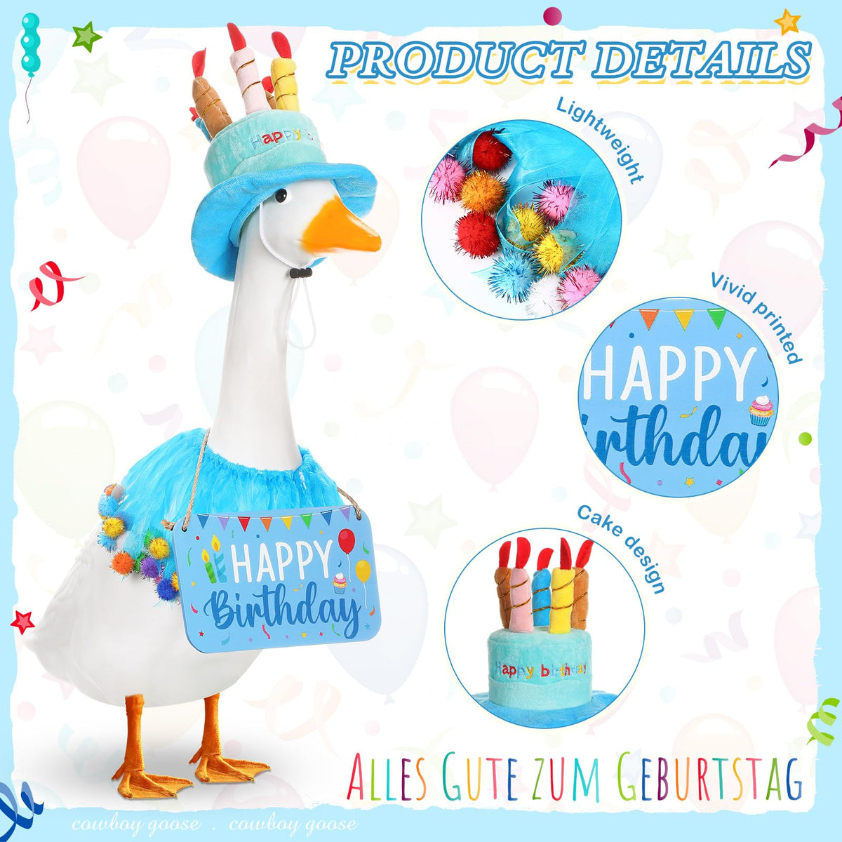 Memorywuu porch goose sign enhances curb appeal for birthdays and gatherings.