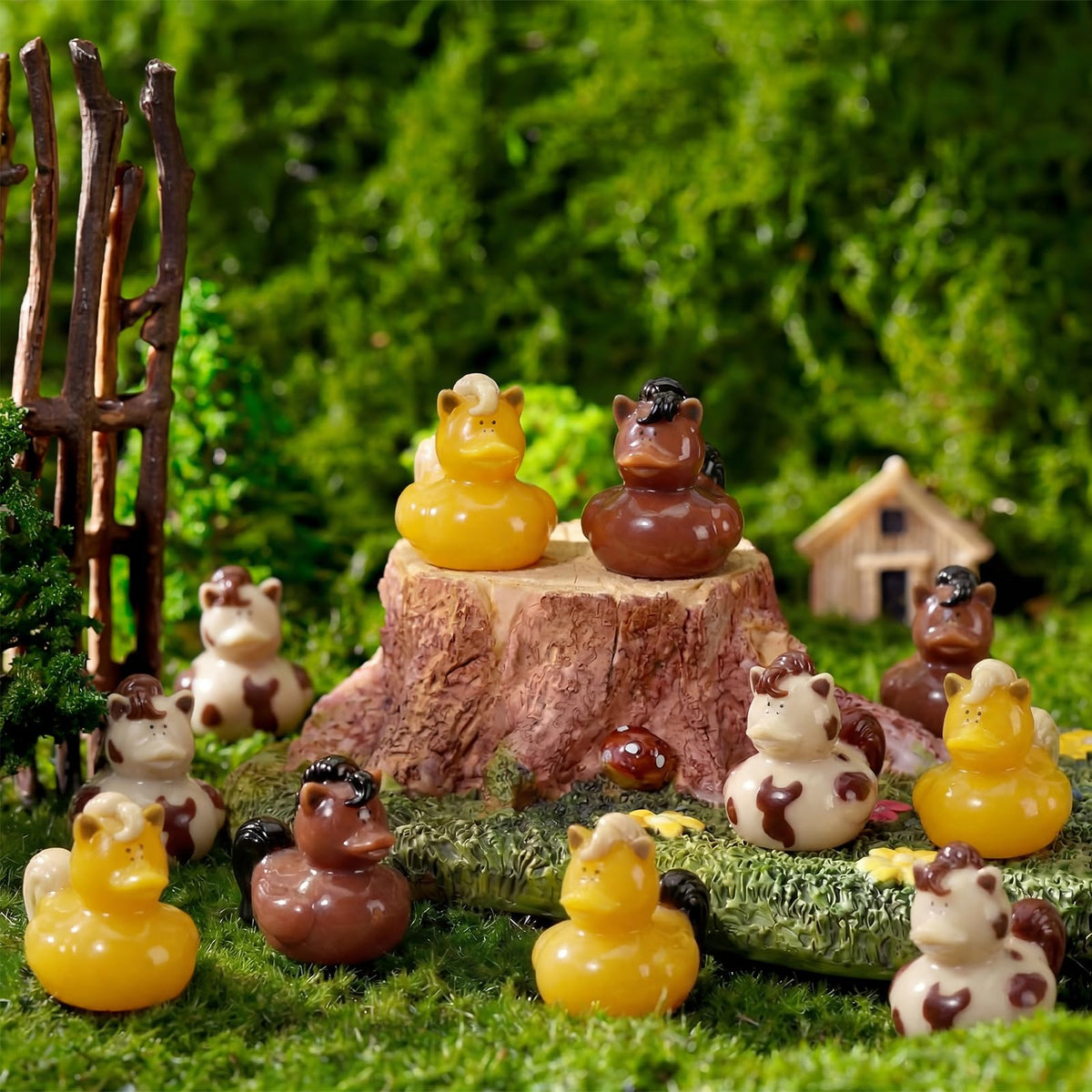 Memorywuu vase filler duck figurine ideal for small arrangements.