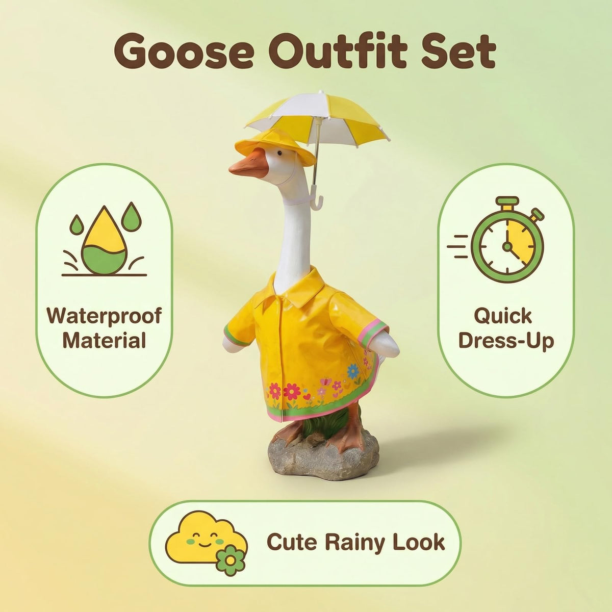 Memxike Easter and spring porch goose outfits brighten seasonal celebrations