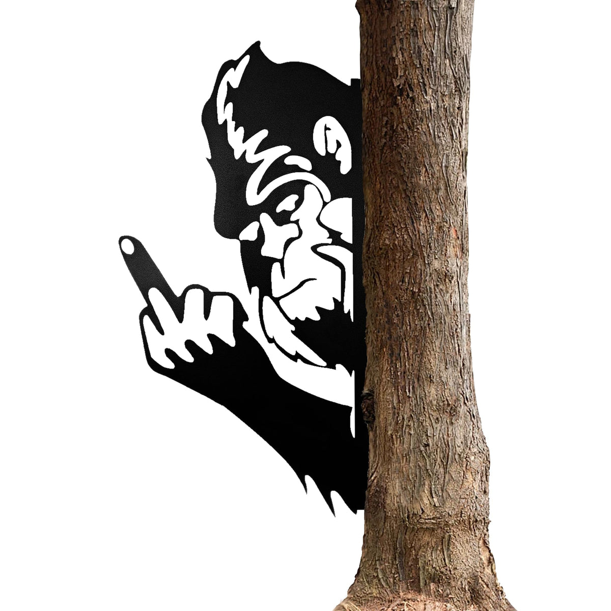 mengfanjingxiang Bigfoot middle finger yard sign adds bold curb appeal for outdoor humor
