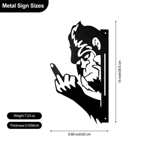 mengfanjingxiang Peeking Sasquatch tree silhouette stands out as a playful garden focal point