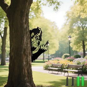 mengfanjingxiang Peeping wall decoration adds whimsy to fences, porches, and outdoor walls