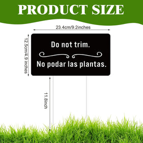 Menkxi bilingual sign with English and Spanish text for easy labeling.