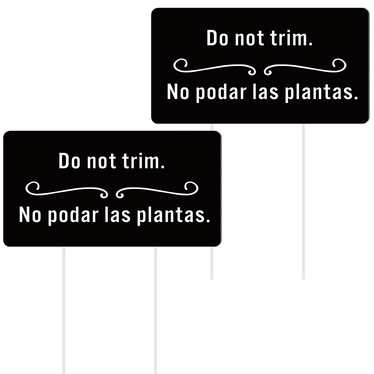Menkxi do-not-trim yard sign with stakes for clear garden reminders.