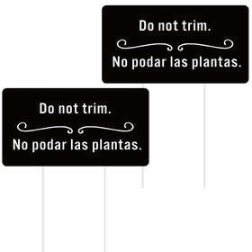 Menkxi do-not-trim yard sign with stakes for clear garden reminders.