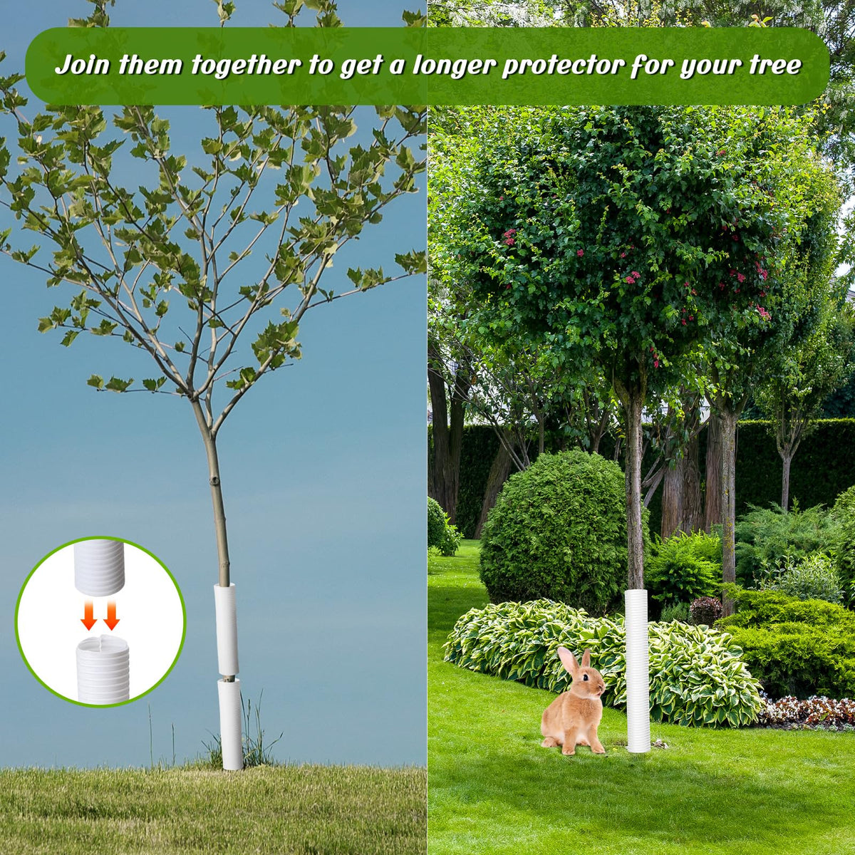 Menkxi plastic tree bark guards waterproof for outdoor use