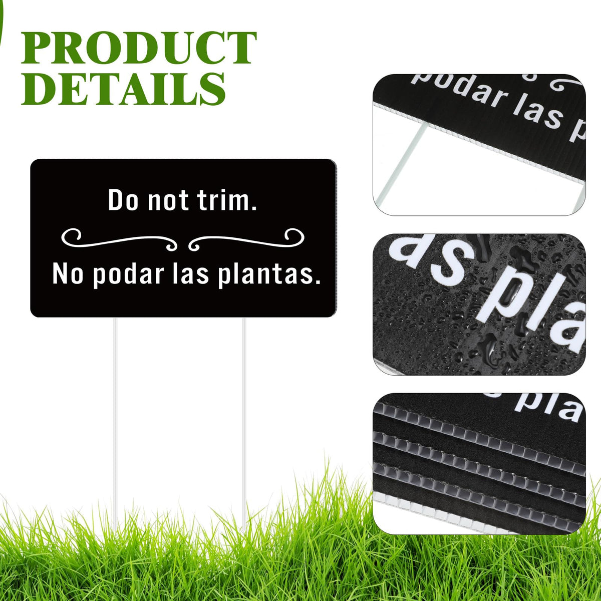Menkxi PP garden marker resists weather and fading for outdoors.