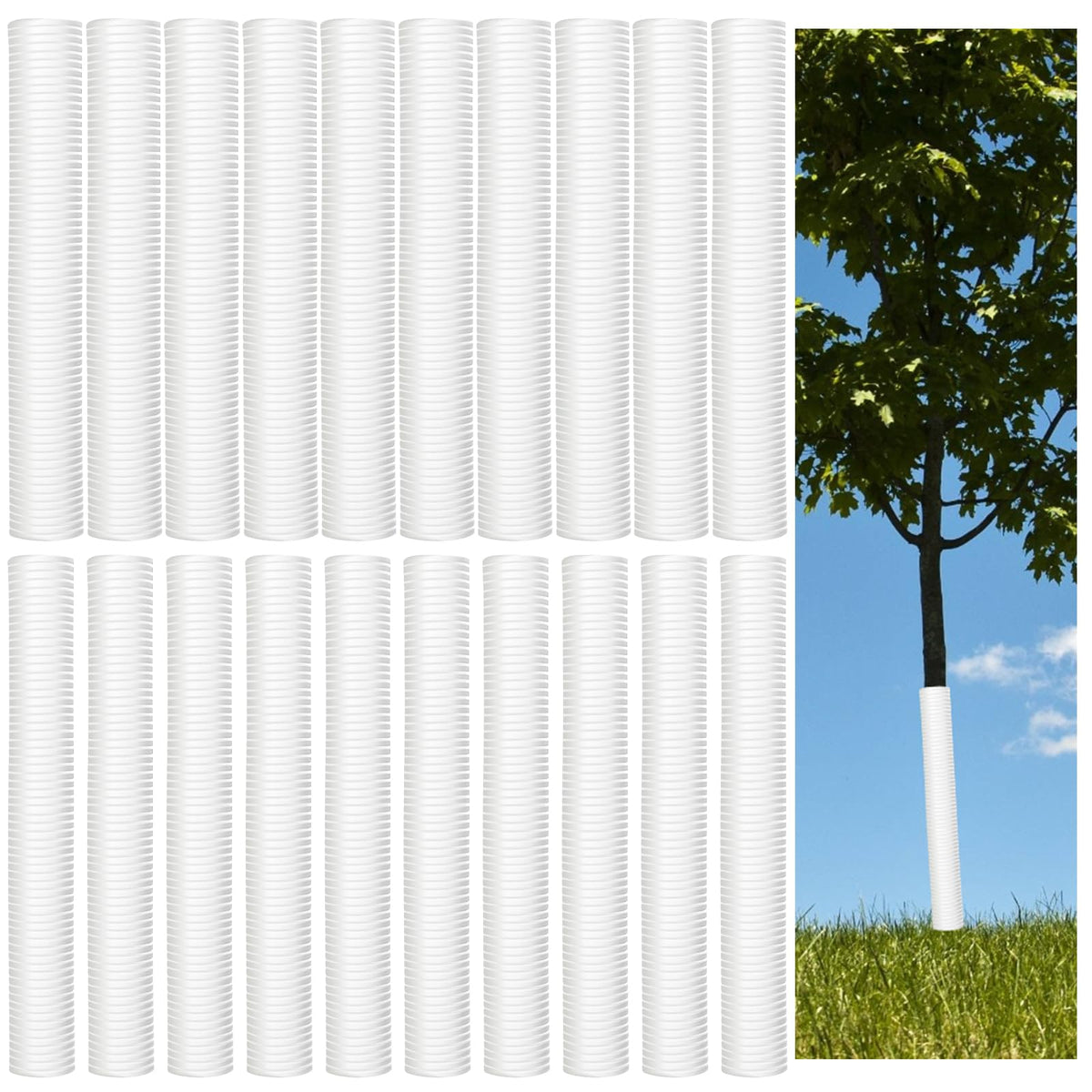 Menkxi tree wrap guard 15x2 inches protects saplings from animals and equipment