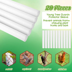 Menkxi trunk protector white guards saplings from rodents and mower debris