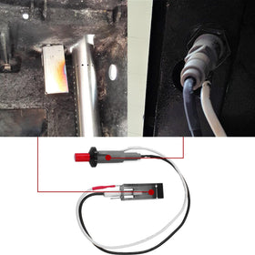 MENSI piezo igniter kit for Spirit E-210 highlighting snap-in push-button ignition