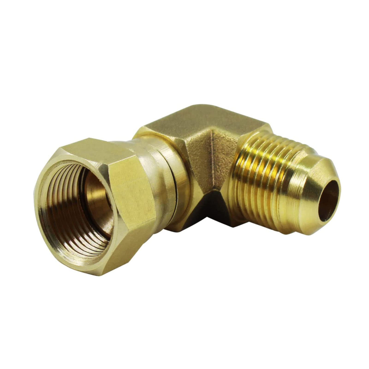 MENSI brass elbow swivel 90-degree flare fitting for leak-free connections