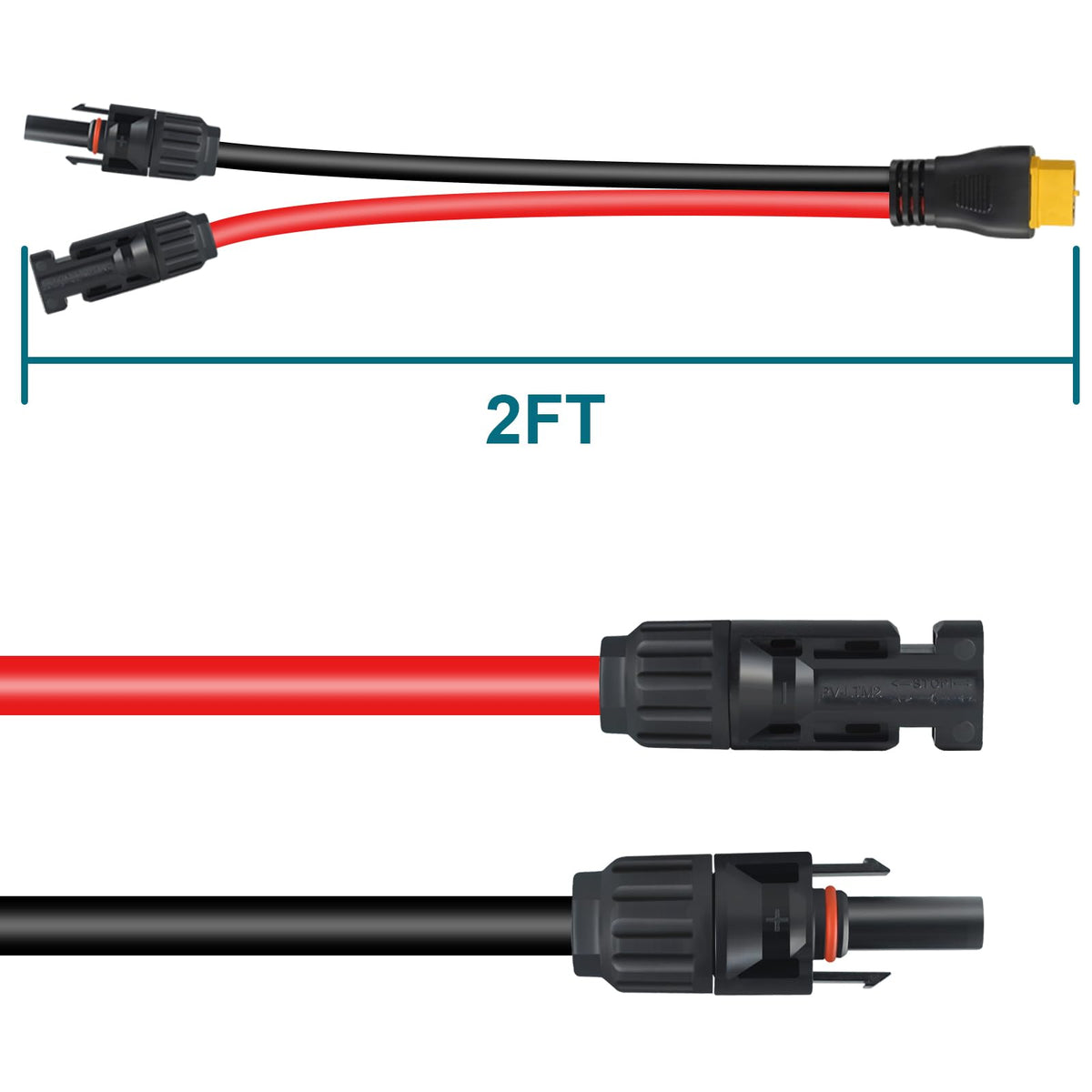 MENTBERY MC4 to XT60 extension cable link for solar to device setups.