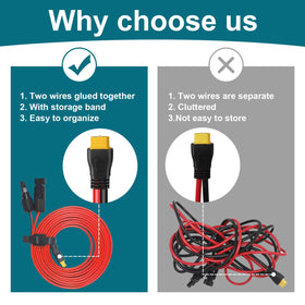 MENTBERY XT60 extension cable with quick connect and disconnect.