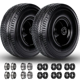 Menxigoc 4.10/3.50-4 tire and wheel; 10-inch diameter for reliable garden tasks